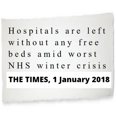 NHS Crisis - from The Times, 1 Jan 2018